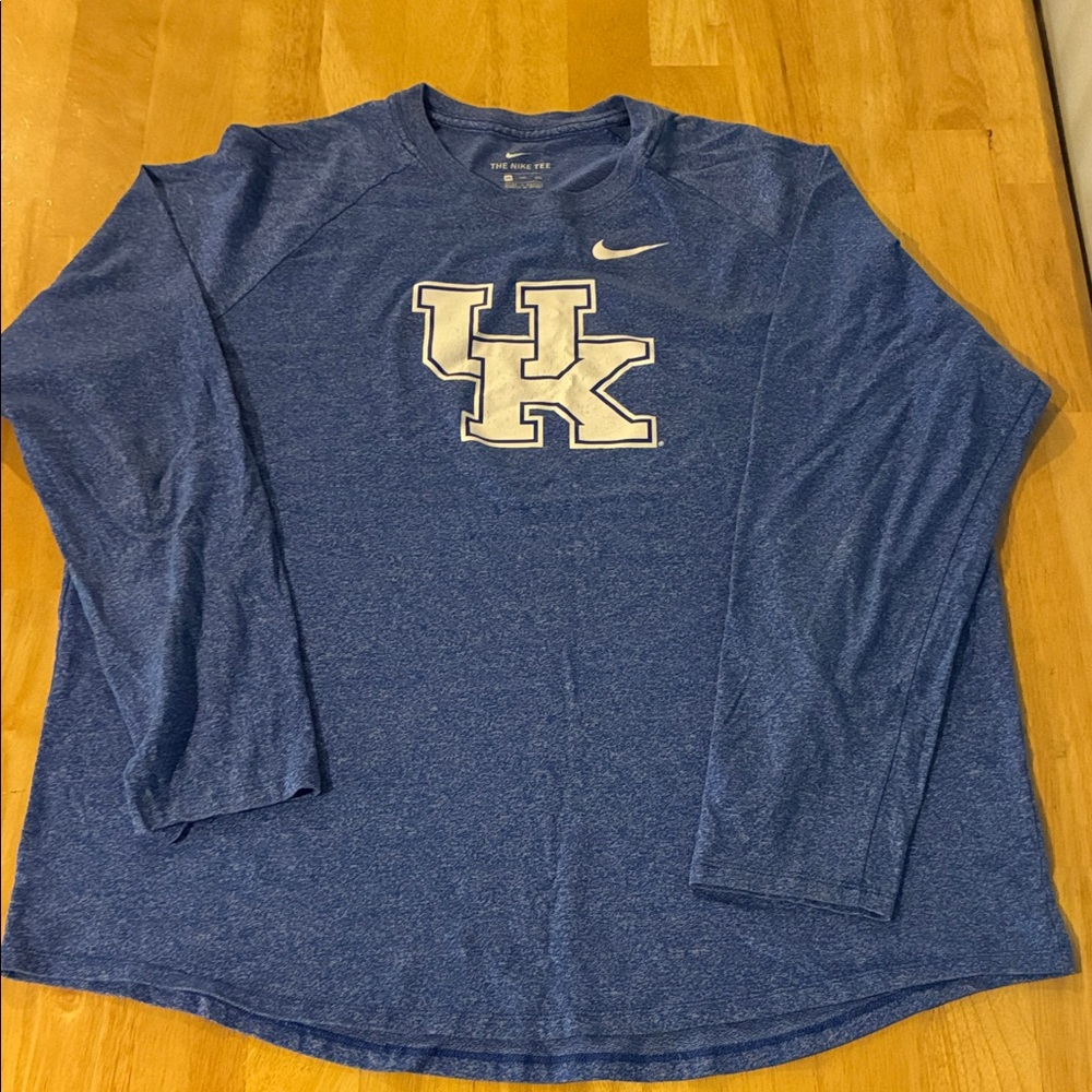 Nike Heather Blue Long Sleeve Shirt with UK Logo